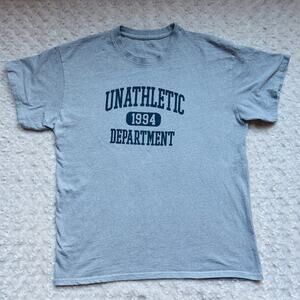 Unathletic Department Gray Unisex Tee Shirt Size XL